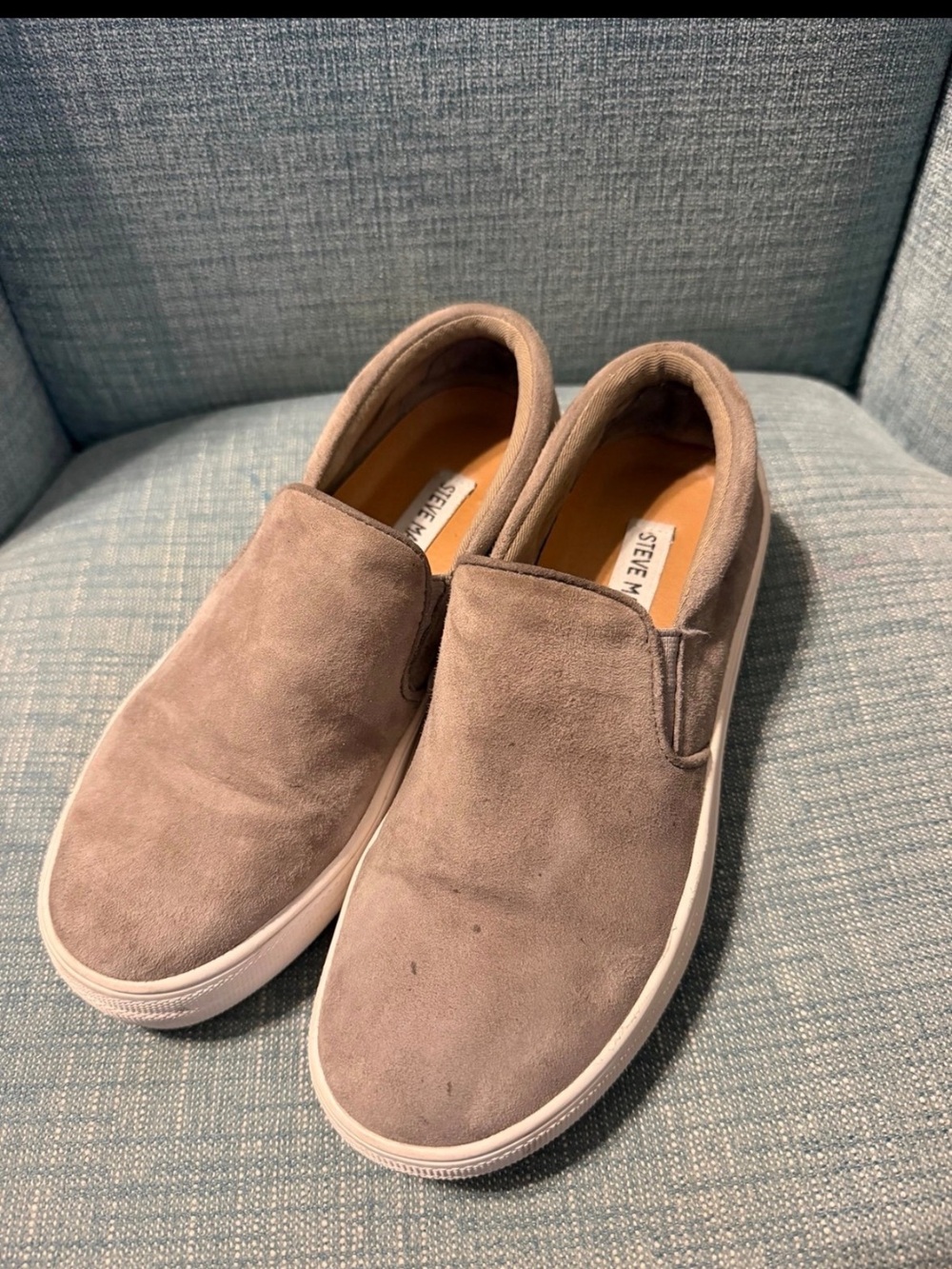 Steve Madden Suede Platform Slip-On Sneakers 6 GUC